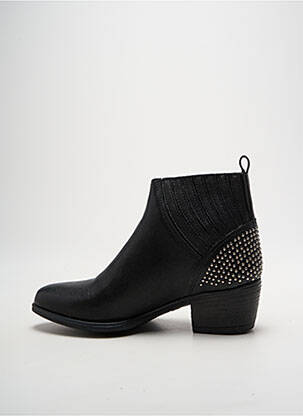 Bottines/boots matière lisse talon de 4 à 6cm noir MEDELLIN femme