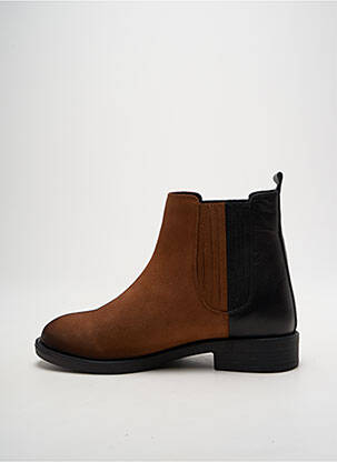 Bottines/boots matière lisse talon plat jusqu'à 3cm marron ELUE PAR NOUS femme