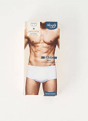Slip elastique à la taille blanc SLOGGI homme