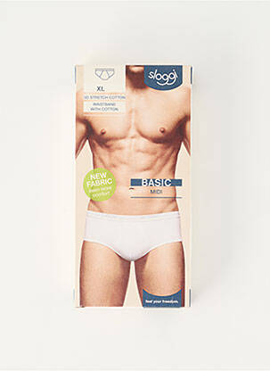 Boxer stretch blanc SLOGGI homme