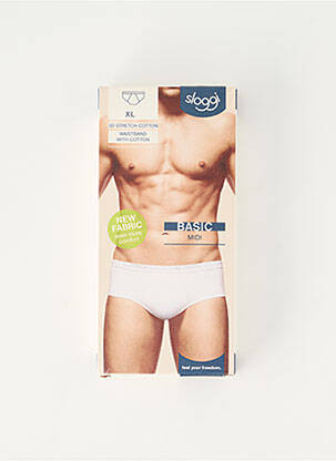 Boxer stretch blanc SLOGGI homme