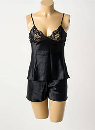Pyjashort fines bretelles noir 20/20 femme