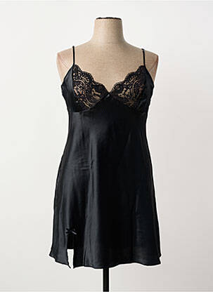 Nuisette/combinette effet matière satinée noir 20/20 femme