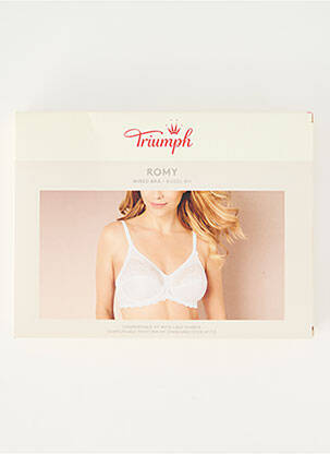 Soutien-gorge broderie haut soutien-gorge emboitant blanc TRIUMPH femme