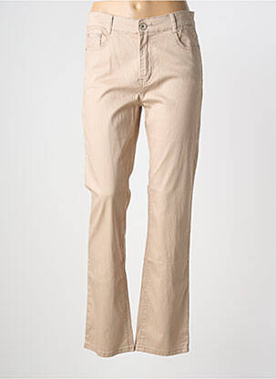 Pantalon droit stretch taille normale beige VIDY'L femme