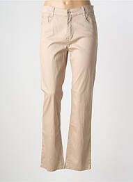 Pantalon droit stretch taille normale beige VIDY'L femme