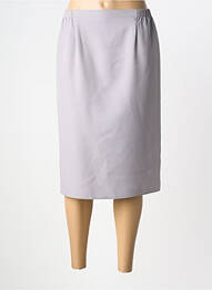 Jupe mi-longue coupe droite gris PLURIELLES femme