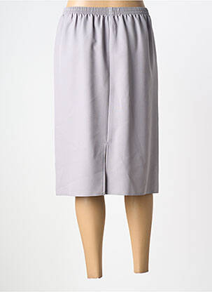 Jupe mi-longue coupe droite gris PLURIELLES femme