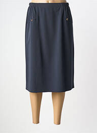 Jupe mi-longue coupe droite bleu PLURIELLES femme