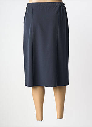 Jupe mi-longue coupe droite bleu PLURIELLES femme