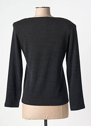 Pull coupe cintrée manches longues noir 20/20 femme
