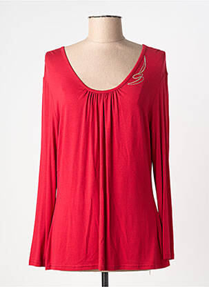 T-shirt manches longues manches longues rouge 20/20 femme