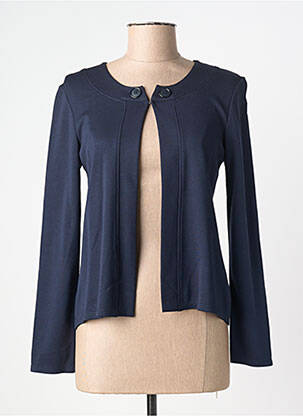 Veste casual col rond bleu PLURIELLES femme