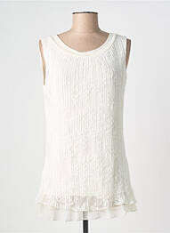 Top stretch sans manche blanc PLURIELLES femme