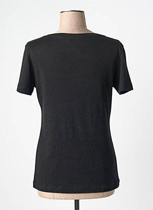 T-shirt coupe cintrée manches courtes noir 20/20 femme