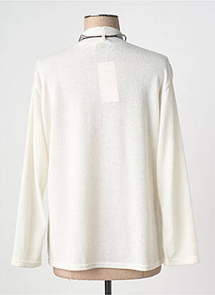 Pull stretch manches longues blanc 20/20 femme