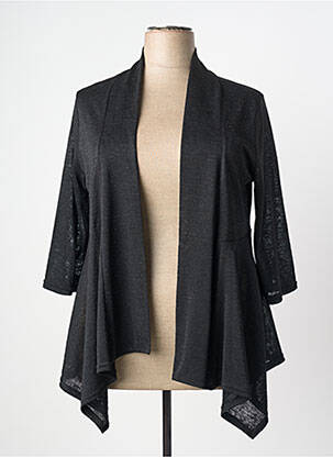 Gilet manches longues noir PLURIELLES femme