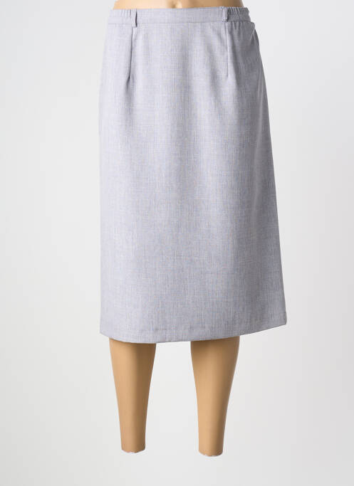 Jupe mi-longue coupe droite gris 20/20 femme