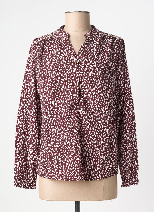Blouse imprimé fantaisie manches longues violet SEASON femme