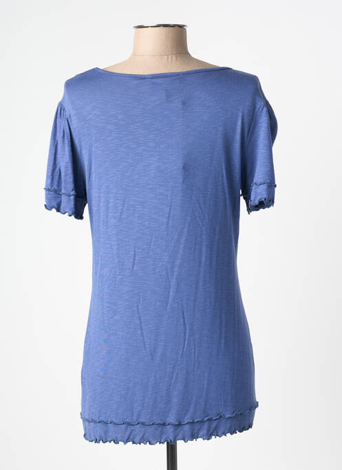 T-shirt stretch manches courtes bleu 20/20 femme