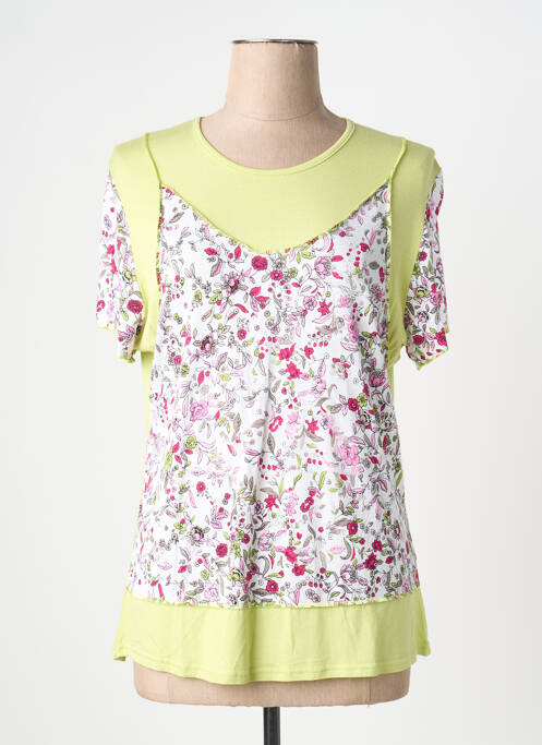 T-shirt stretch manches courtes vert 20/20 femme