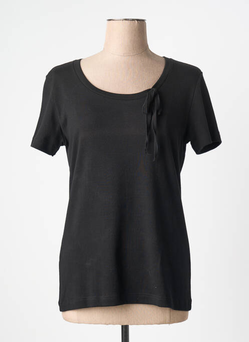 T-shirt coupe cintrée manches courtes noir 20/20 femme