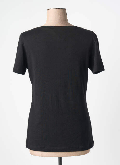 T-shirt coupe cintrée manches courtes noir 20/20 femme