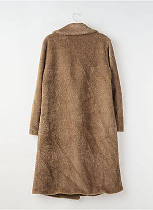 Manteau long coupe droite sans capuche marron MANGO femme