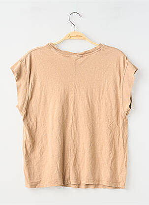 T-shirt coupe droite manches courtes marron IMPREVU femme