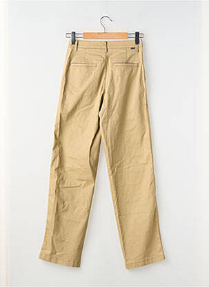 Pantalon chino fermeture zippée sous rabat boutonné taille normale beige DOCKERS femme