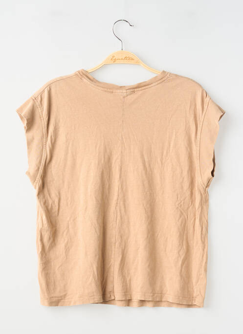 T-shirt coupe droite manches courtes marron IMPREVU femme
