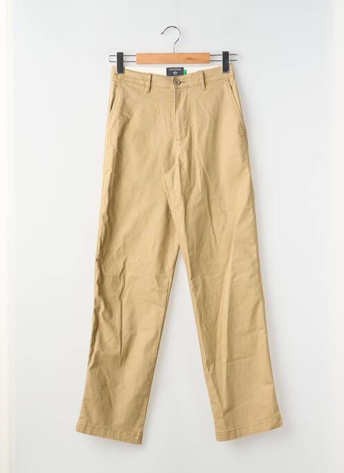 Pantalon chino fermeture zippée sous rabat boutonné taille normale beige DOCKERS femme