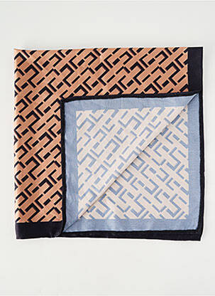 Foulard effet matière satinée marron SANS MARQUE femme