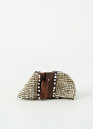 Ceinture fermeture crochet beige SANS MARQUE femme