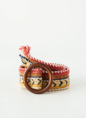 Ceinture tissage tressé jaune SANS MARQUE femme