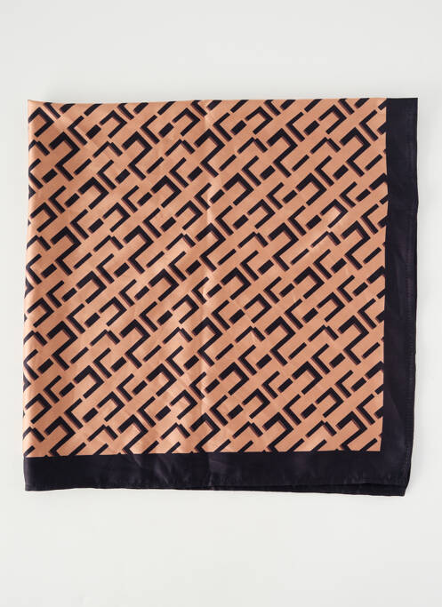Foulard effet matière satinée marron SANS MARQUE femme