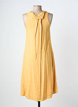 Robe mi-longue sans manche sans manche jaune SEMIOLOGY femme