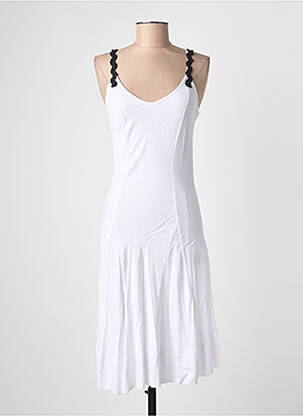 Robe mi-longue sans manche sans manche blanc SEMIOLOGY femme