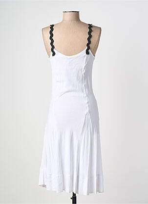 Robe mi-longue sans manche sans manche blanc SEMIOLOGY femme