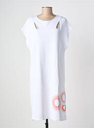 Robe mi-longue manches courtes manches courtes blanc COP COPINE femme