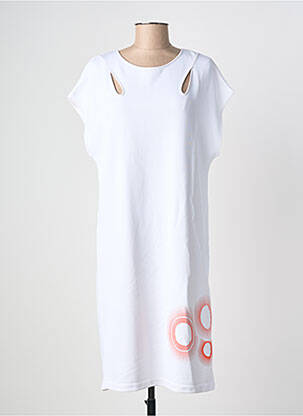 Robe mi-longue manches courtes manches courtes blanc COP COPINE femme