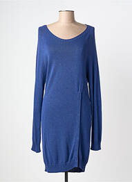 Robe pull resserrée sur le bas manches longues bleu COP COPINE femme