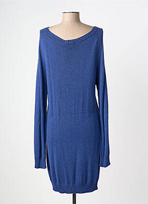 Robe pull resserrée sur le bas manches longues bleu COP COPINE femme