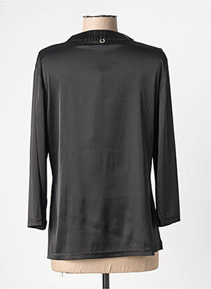 Top coupe cintrée manches longues noir DIEGO REIGA femme