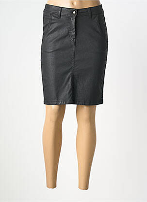 Jupe mi-longue stretch noir MENSI COLLEZIONE femme