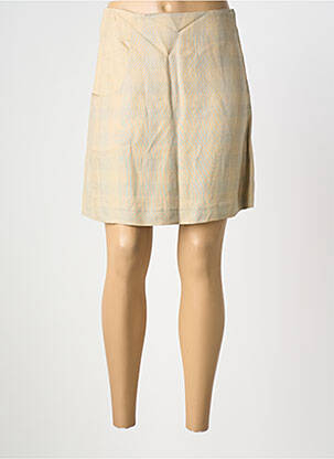 Jupe courte fermeture zippée au dos beige COP COPINE femme