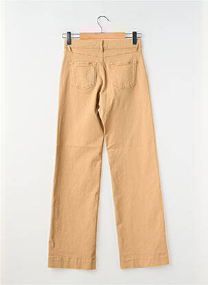 Pantalon droit fermeture zippée sous rabat boutonné taille normale marron COP COPINE femme