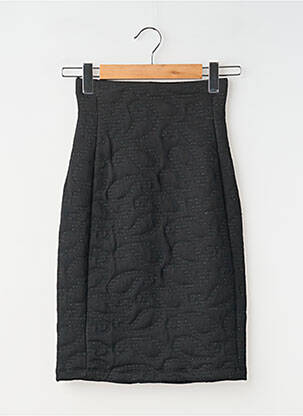 Jupe mi-longue taille normale noir SEMIOLOGY femme
