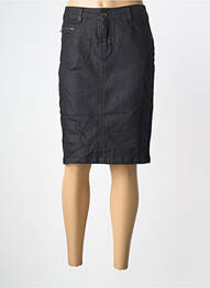 Jupe mi-longue coupe droite noir FRANSA femme