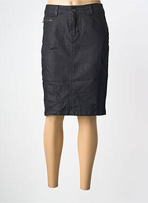 Jupe mi-longue coupe droite noir FRANSA femme